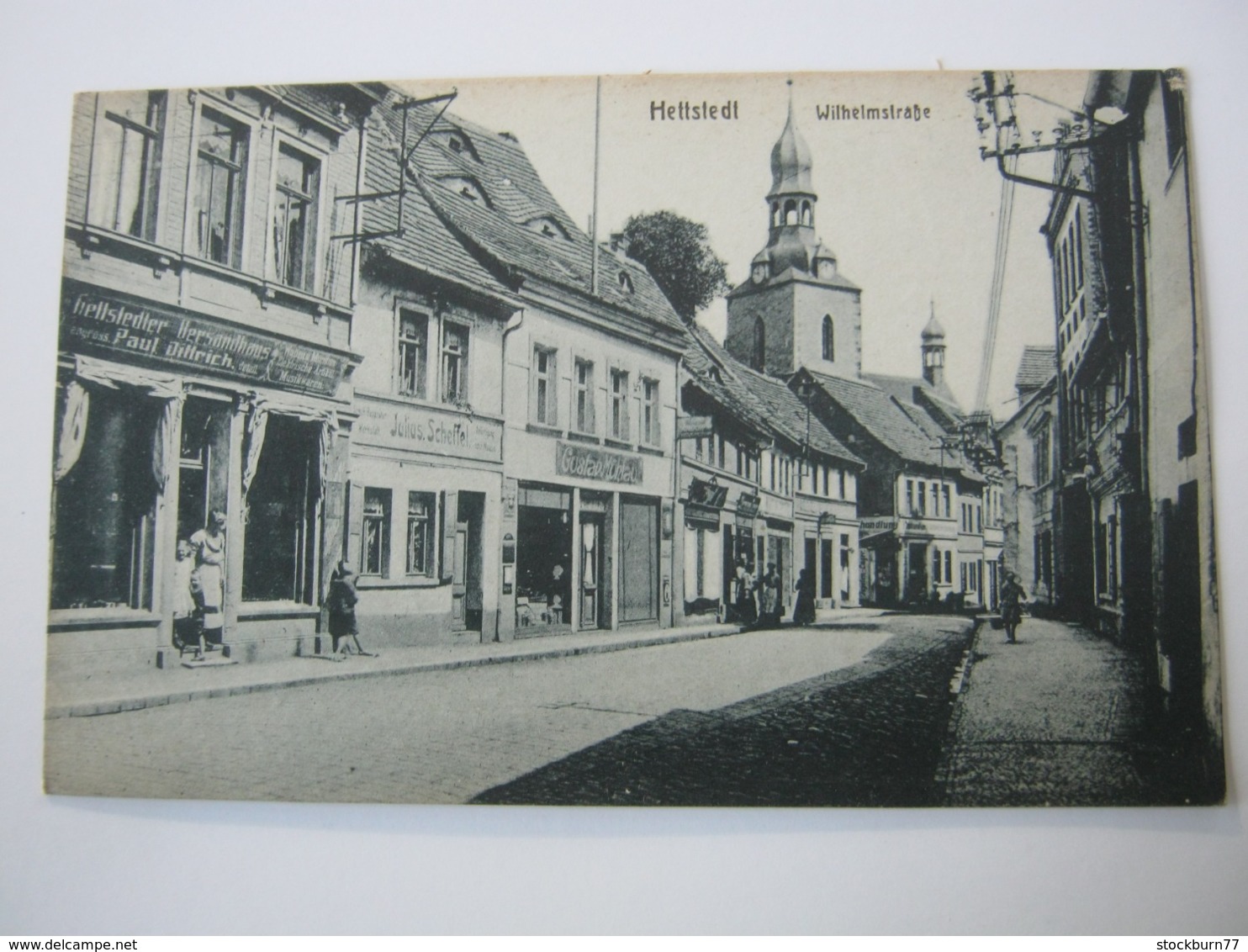 HETTSTEDT, Strasse, Seltene Karte Um 1920 Mit Marke + Stempel - Hettstedt