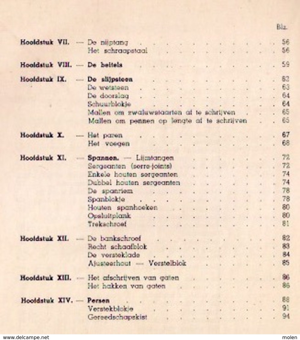 DE MODERNE HOUTBEWERKER 96pg 132 Afbeeld Ca©1950 GEREEDSCHAP HOUT Timmerman Schrijnwerker Meubelmaker Houtbewerking Z712 - Pratique