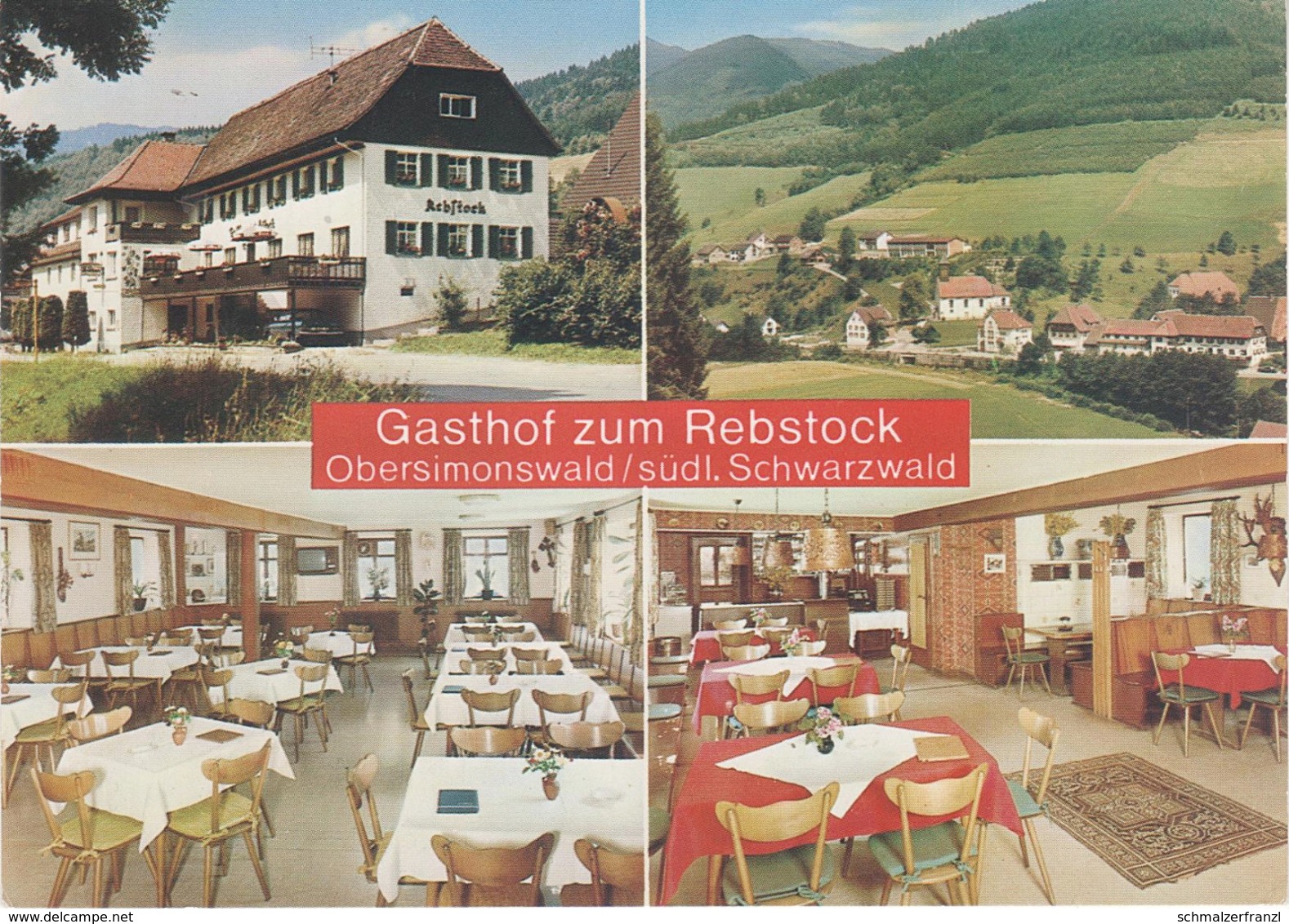AK Obersimonswald Schwarzwald Gasthof Zum Rebstock Simonswald Kregelbach Bleibach Gutach Waldkirch Gütenbach Furtwangen - Waldkirch
