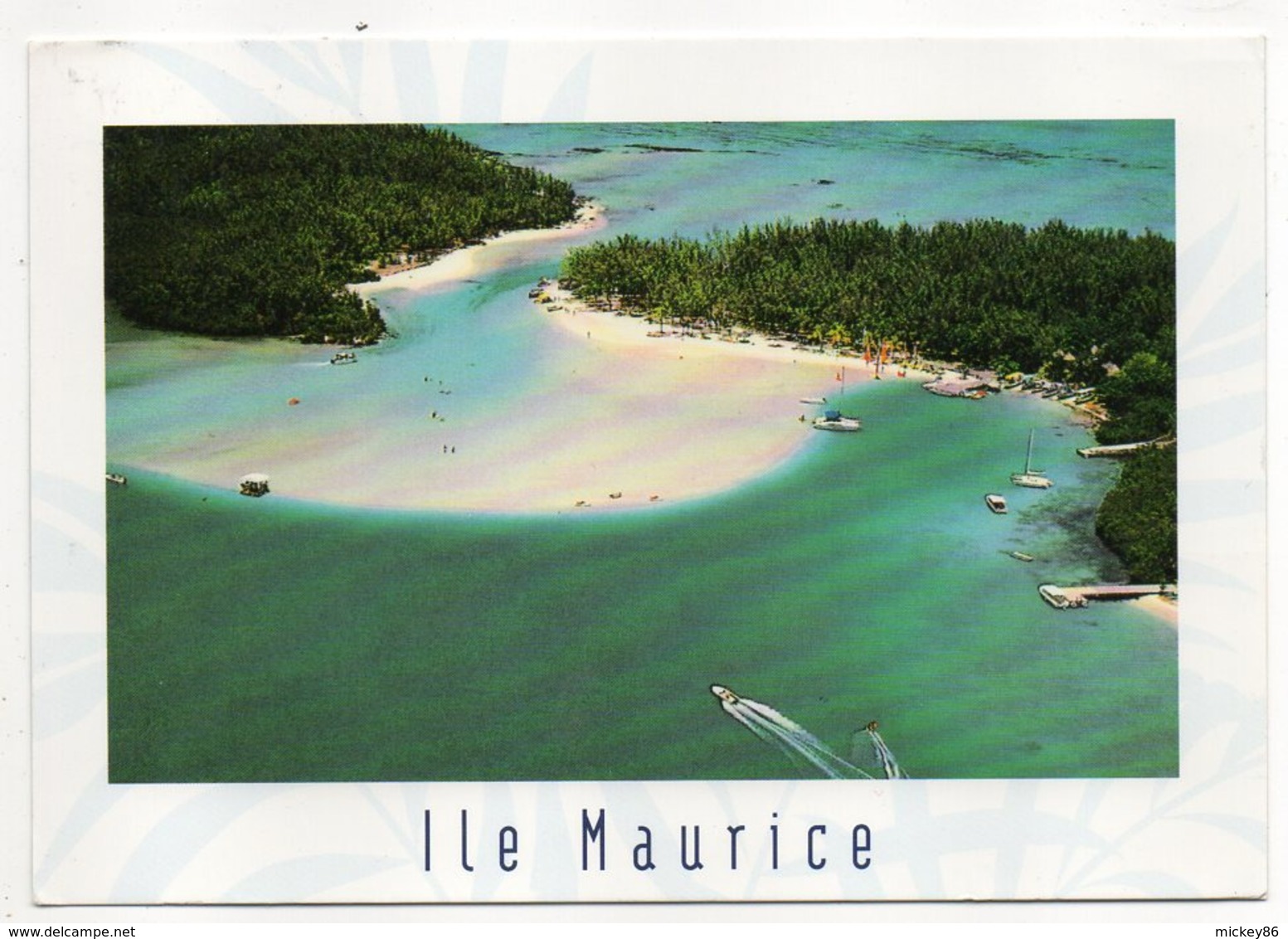 Ile MAURICE -- Vue Aérienne--île Aux Cerfs-- Cachet ....beau Timbre Poisson - Maurice