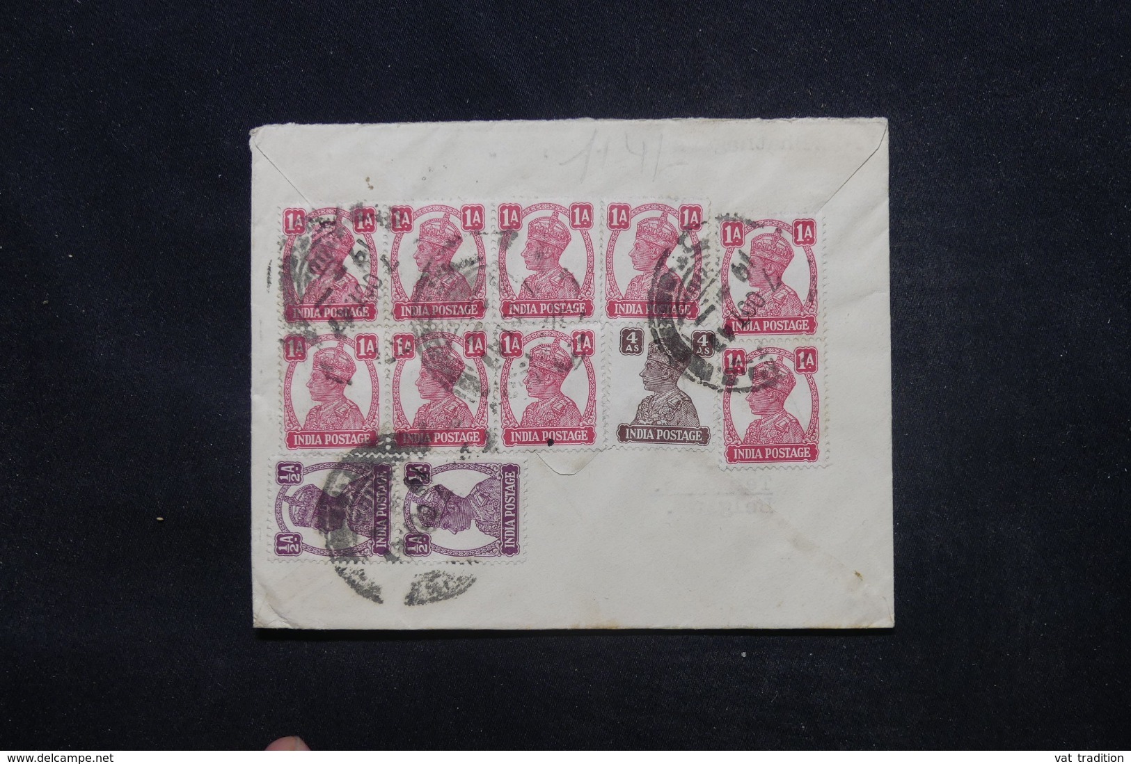 INDE - Affranchissement Plaisant De Dheli Au Verso D'une Enveloppe Pour La Belgique En 1947 - L 45357 - Lettres & Documents