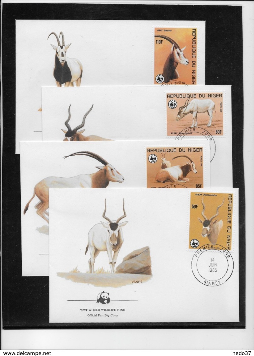 Thème Animaux - W.W.F. - Gazelles - Niger - Enveloppes - TB - Brieven En Documenten