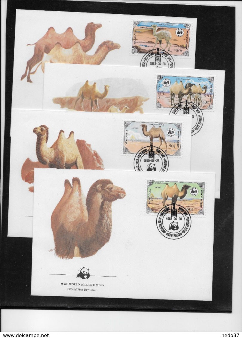 Thème Animaux - W.W.F. - Chameaux - Mongolie - Enveloppes - TB - Covers & Documents