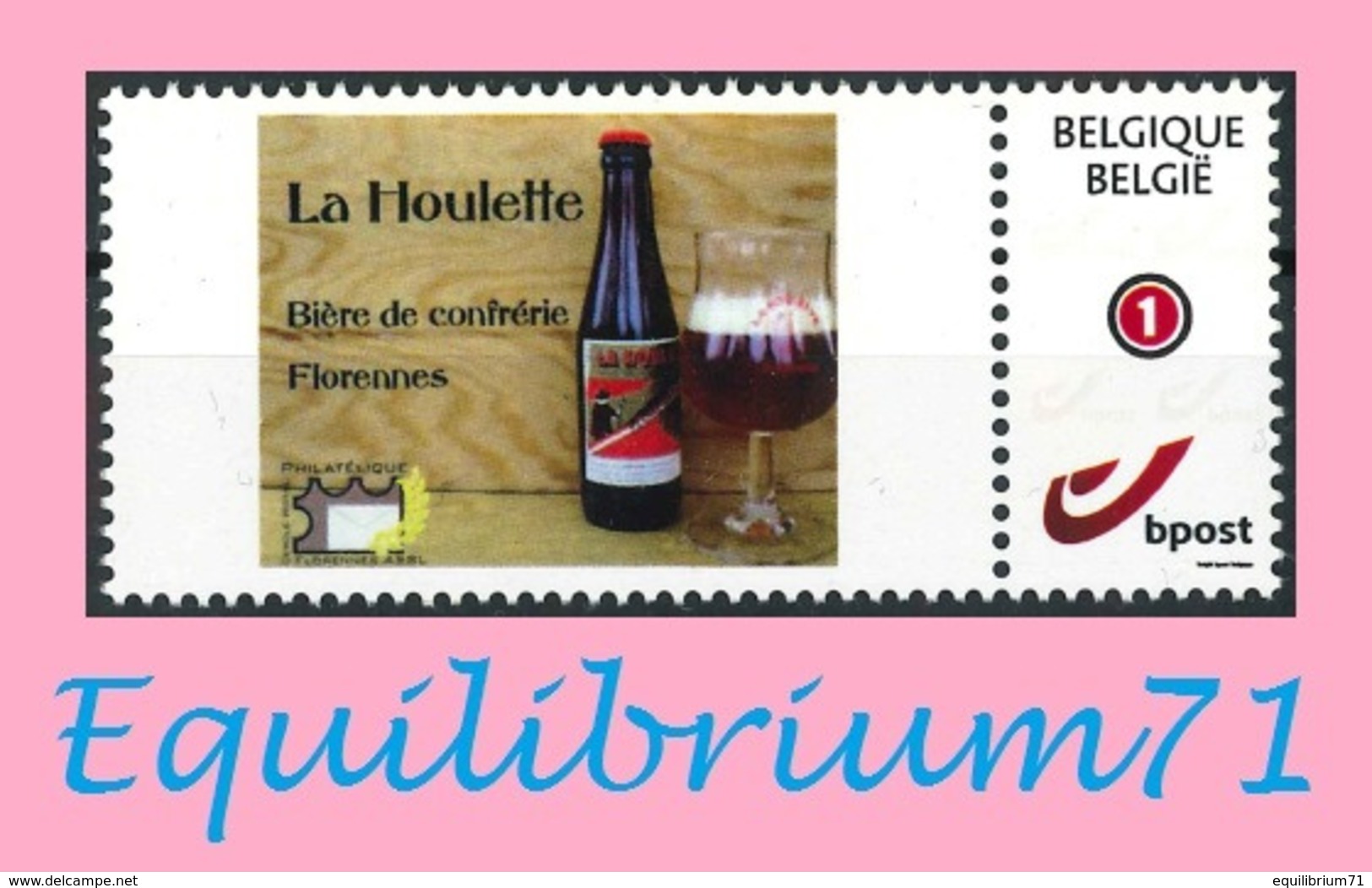 DUOSTAMP** / MYSTAMP** - La Houlette - Bière De Confrérie / Broederschapsbier - Florennes - Biere