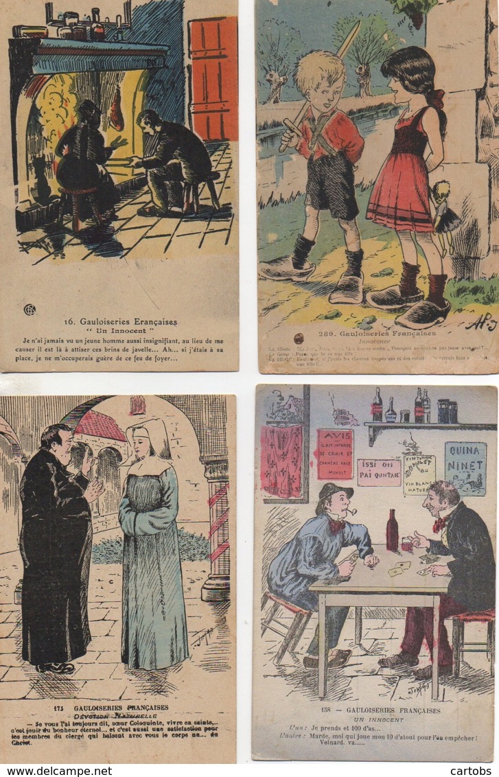 Les GAULOISERIES FRANCAISES  LOT De 8 Cartes - Humor