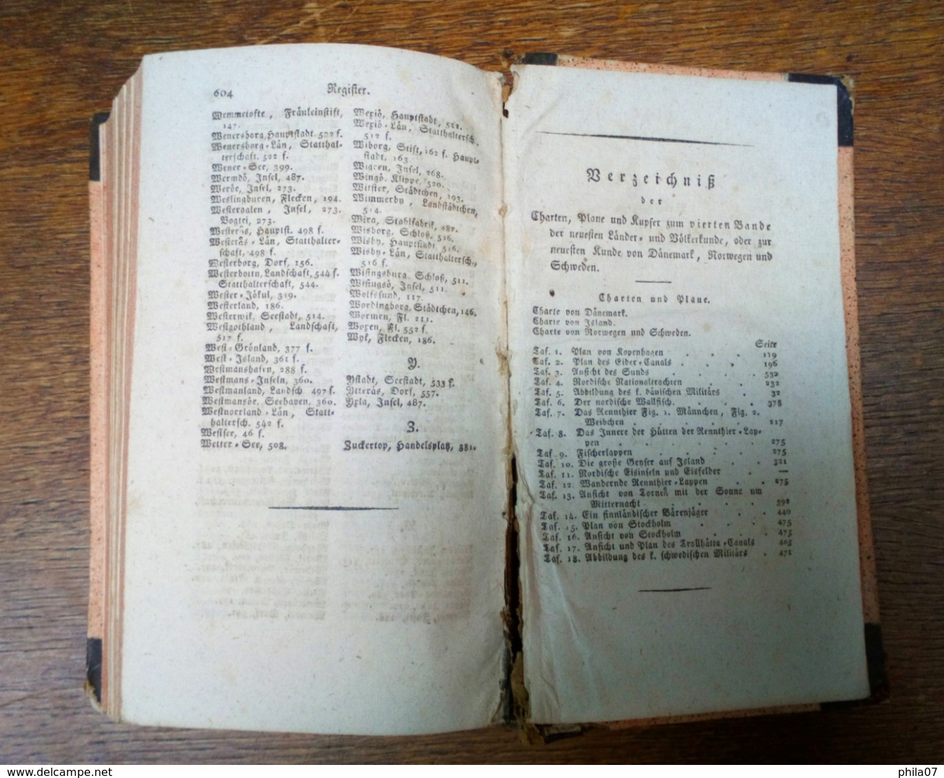 Book Nordische Reich Danmark, Norwegen und Schweden, edition Prague 1808. Complete book with over 600 pages, map of Denm