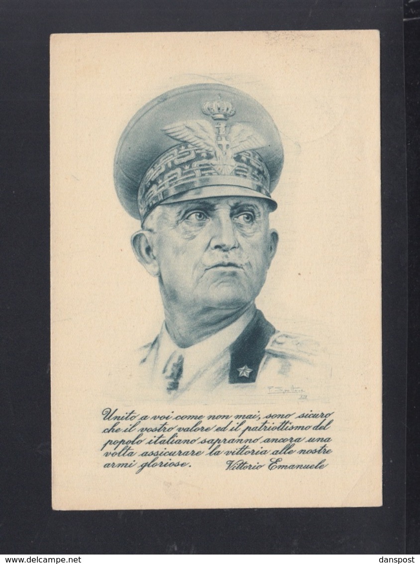 Italia Cartolina Forze Armate Vittorio Emanuele 1943 - Militaire Post (PM)