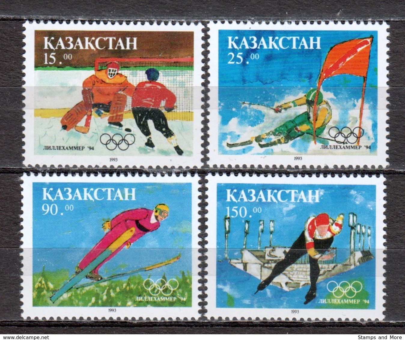 Kazachstan 1994 Mi 37-40 MH WINTER OLYMPICS LILLEHAMMER - Winter 1994: Lillehammer