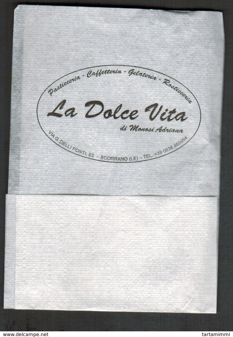 Serviette Papier Paper Napkin Tovagliolino Caffè Bar Keys Aperitivi Caffetteria Drink LA DOLCE VITA Scorrano (Lecce) - Serviettes Publicitaires