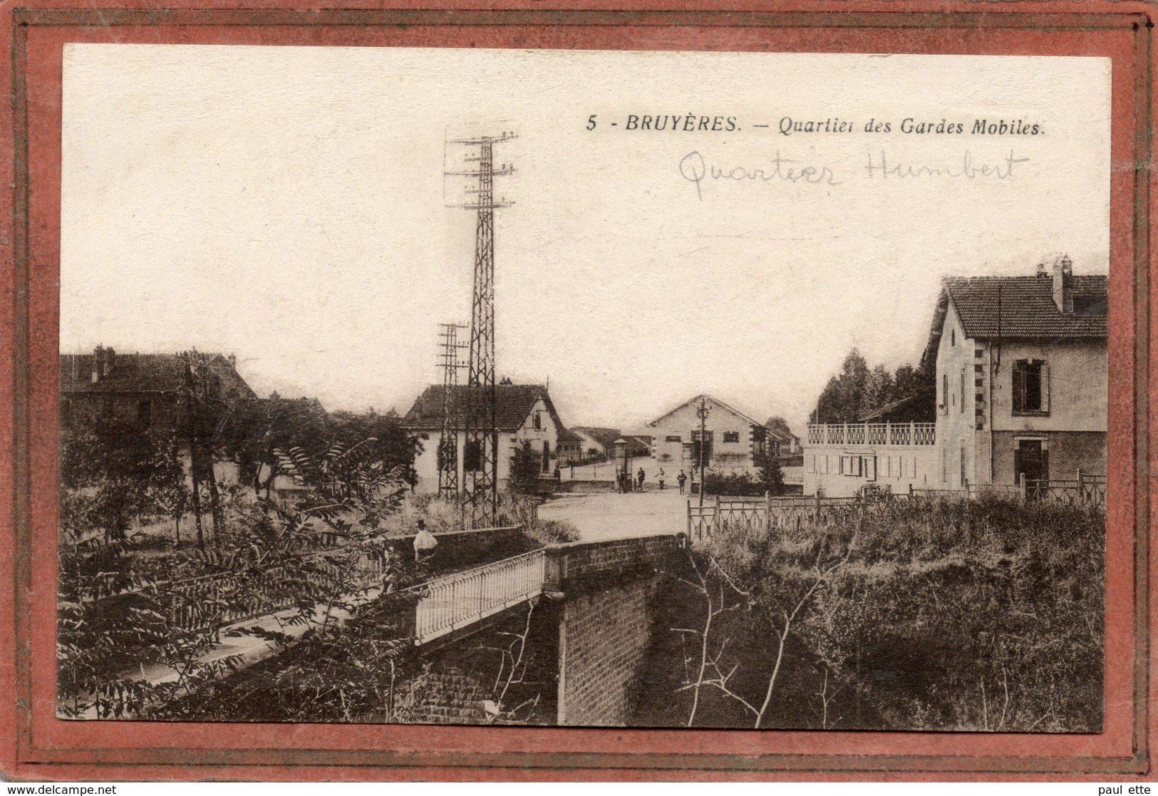 CPA - BRUYERES (88) - Aspect Du Quartier Humbert Des Gardes Mobiles En 1915 - Bruyeres