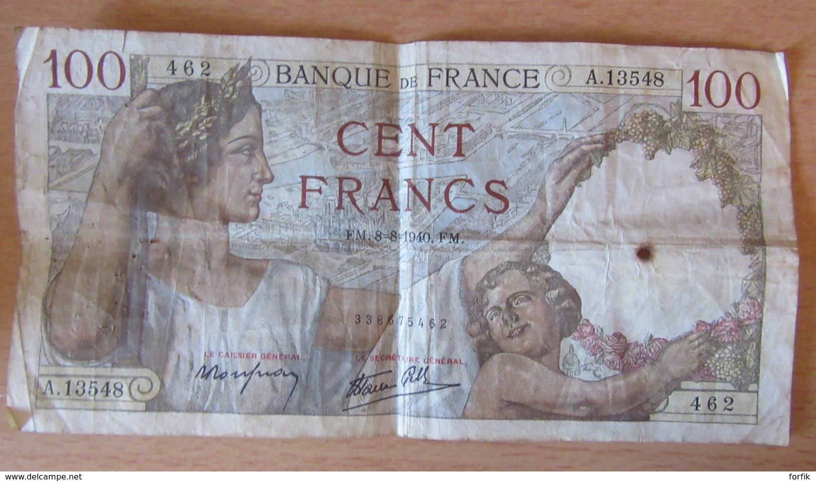 France - Lot de 4 Billets 50 à 500 Francs : 50 Francs 1941 H.37 / 100 Francs Merson 1935 C.49853, etc...