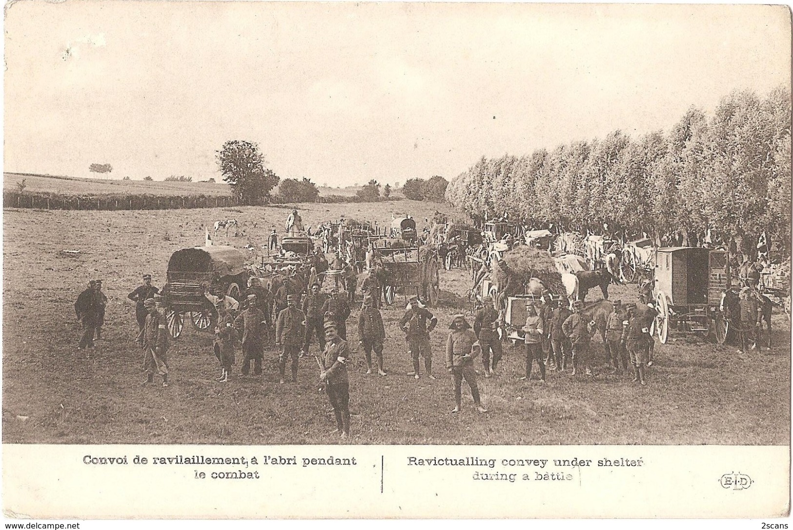 Convoi De Ravitaillement à L'abri Pendant Le Combat - (ELD) - Guerre 1914-18