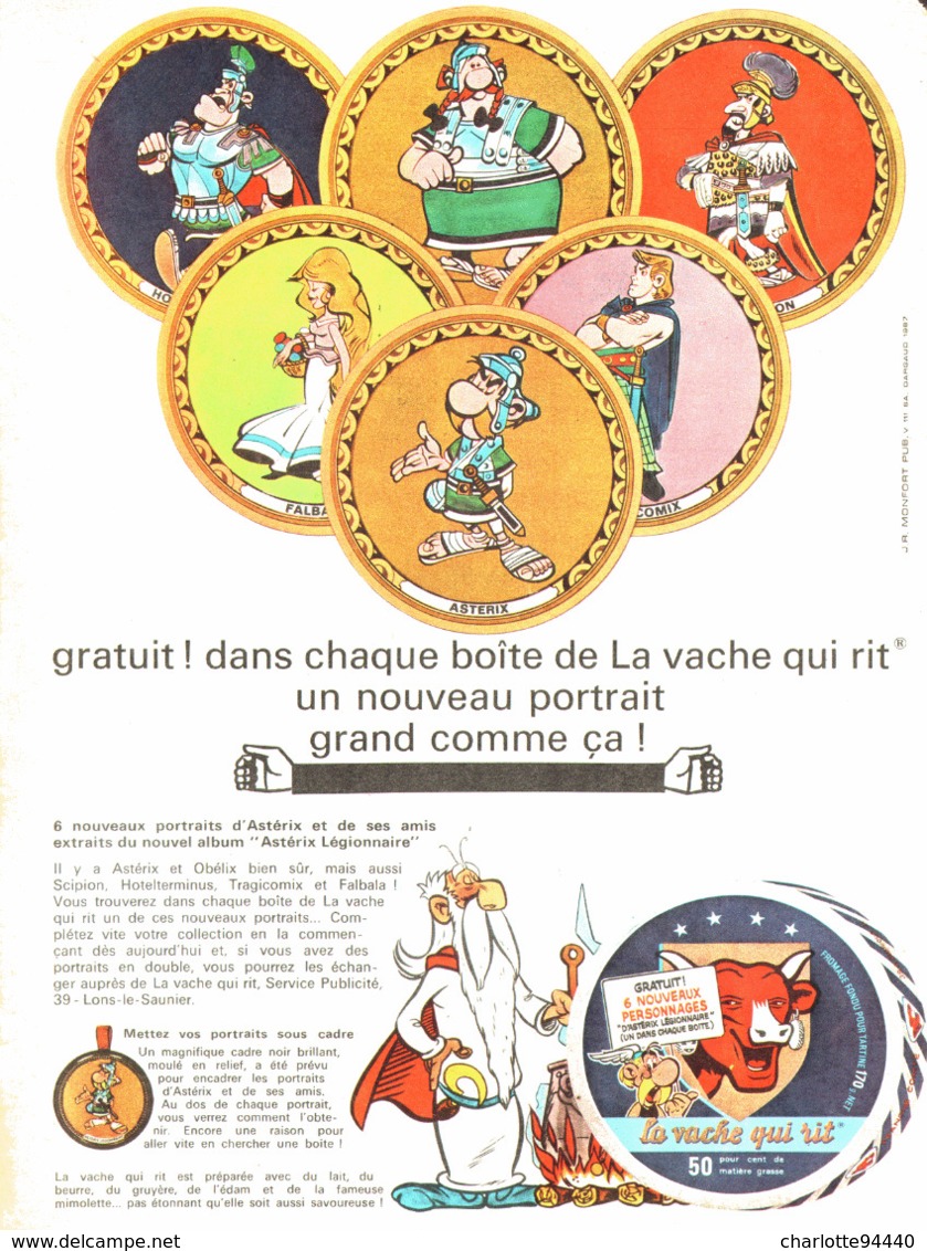 PUB " VACHE QUI RIT "  Et  " ASTERIX Et OBELIX  "   1967 - Astérix