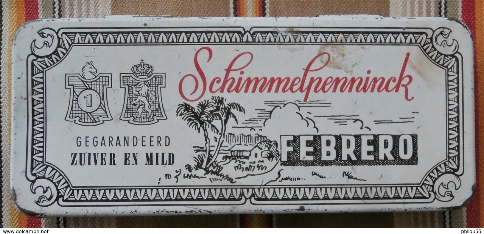 Ancienne Boite A Cigares En Tole Schimmelpenninck FEBRERO Germany Holland - Sonstige & Ohne Zuordnung