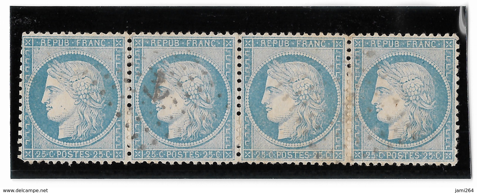 TIMBRE 60/1   ; BANDE DE 4 ; 31/32/33/34 A2 ; Oblitéré ANCRE;TTB - 1871-1875 Ceres