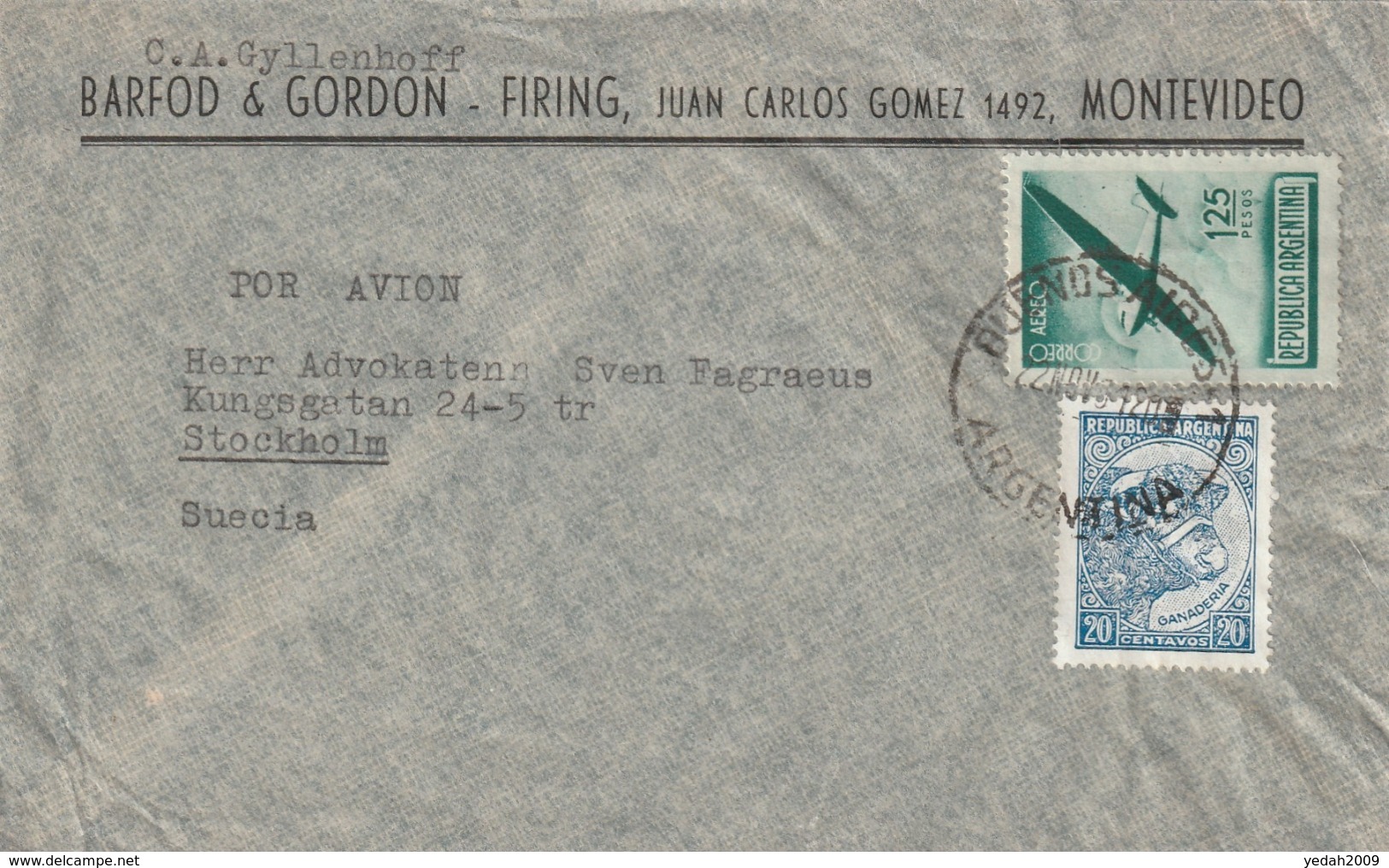 ARGENTINA AIR MAIL COVER - Other & Unclassified