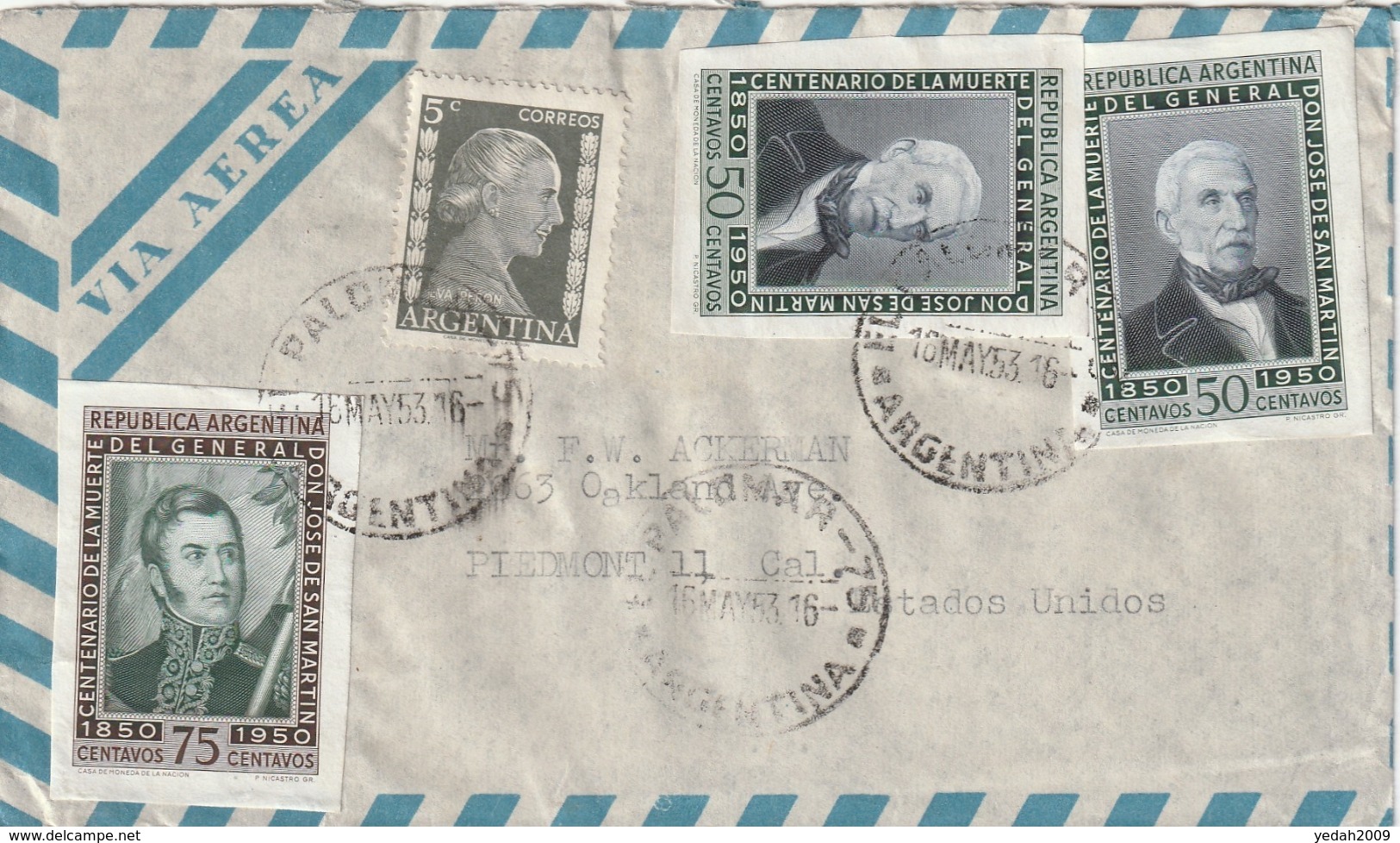 ARGENTINA AIR MAIL COVER 1953 - Other & Unclassified