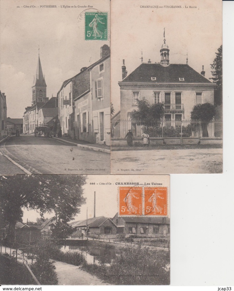 DEPT 21  -  LOT DE 20 CARTES  -  voir scans  -