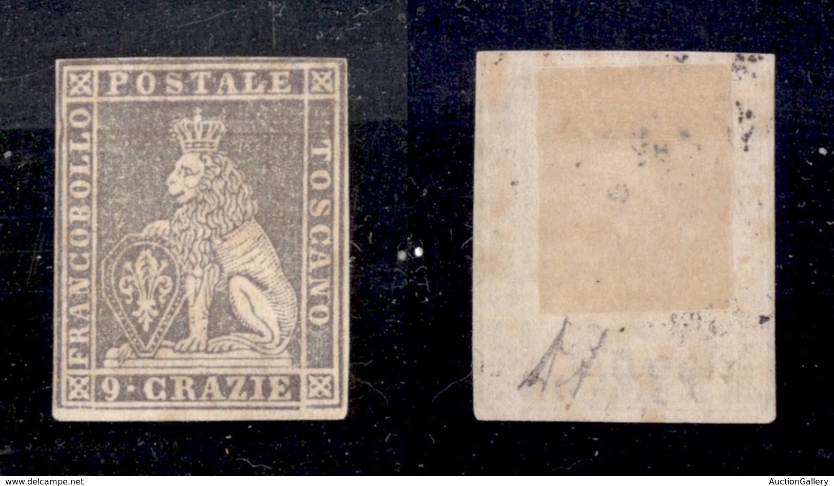 Antichi Stati Italiani - Toscana - Prove - 1851 - 9 Crazie (P8) - Senza Gomma - Diena - Other & Unclassified