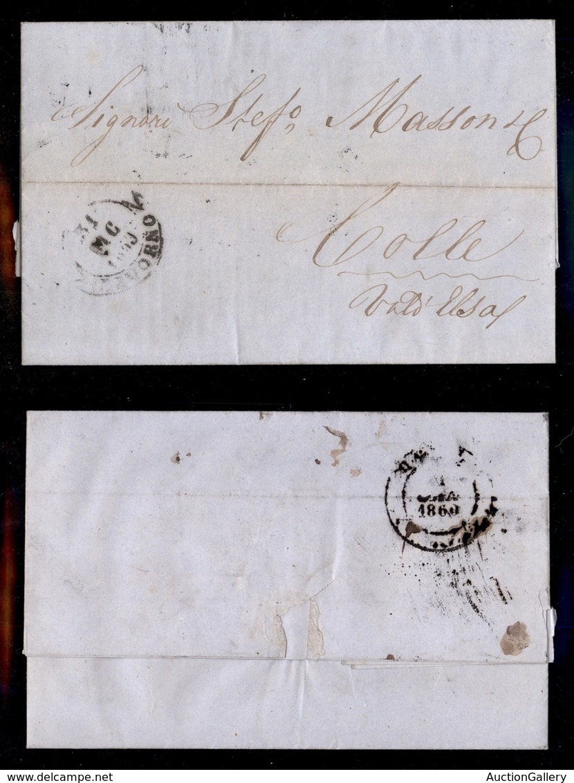 Antichi Stati Italiani - Toscana - Governo Provvisorio - 31 Dicembre 1859 - Lettera Da Livorno A Colle V. D’Elsa - Other & Unclassified