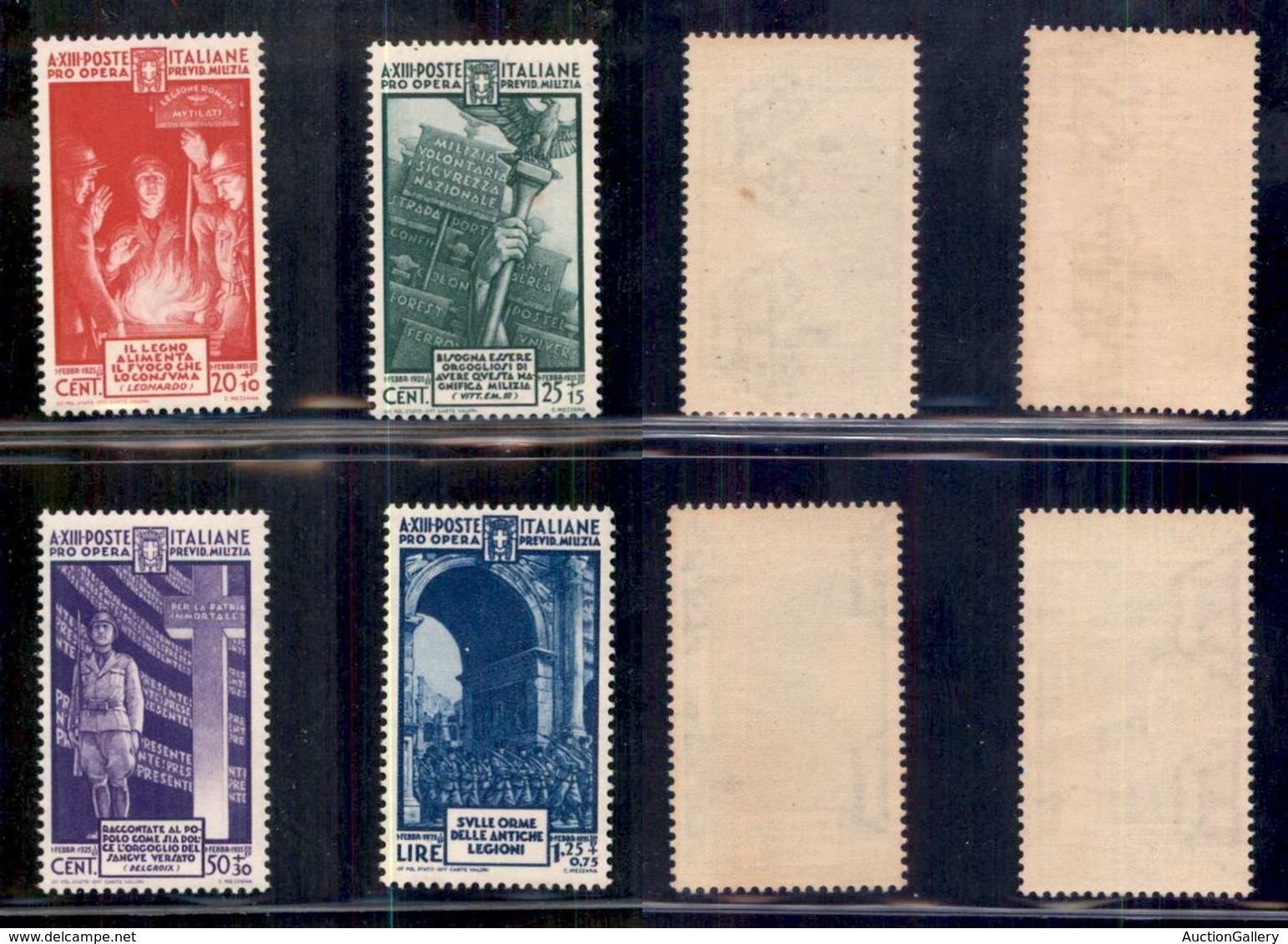 Regno - 1935 - Milizia (380/383) - Serie Completa - Gomma Integra (112,50) - Sonstige & Ohne Zuordnung