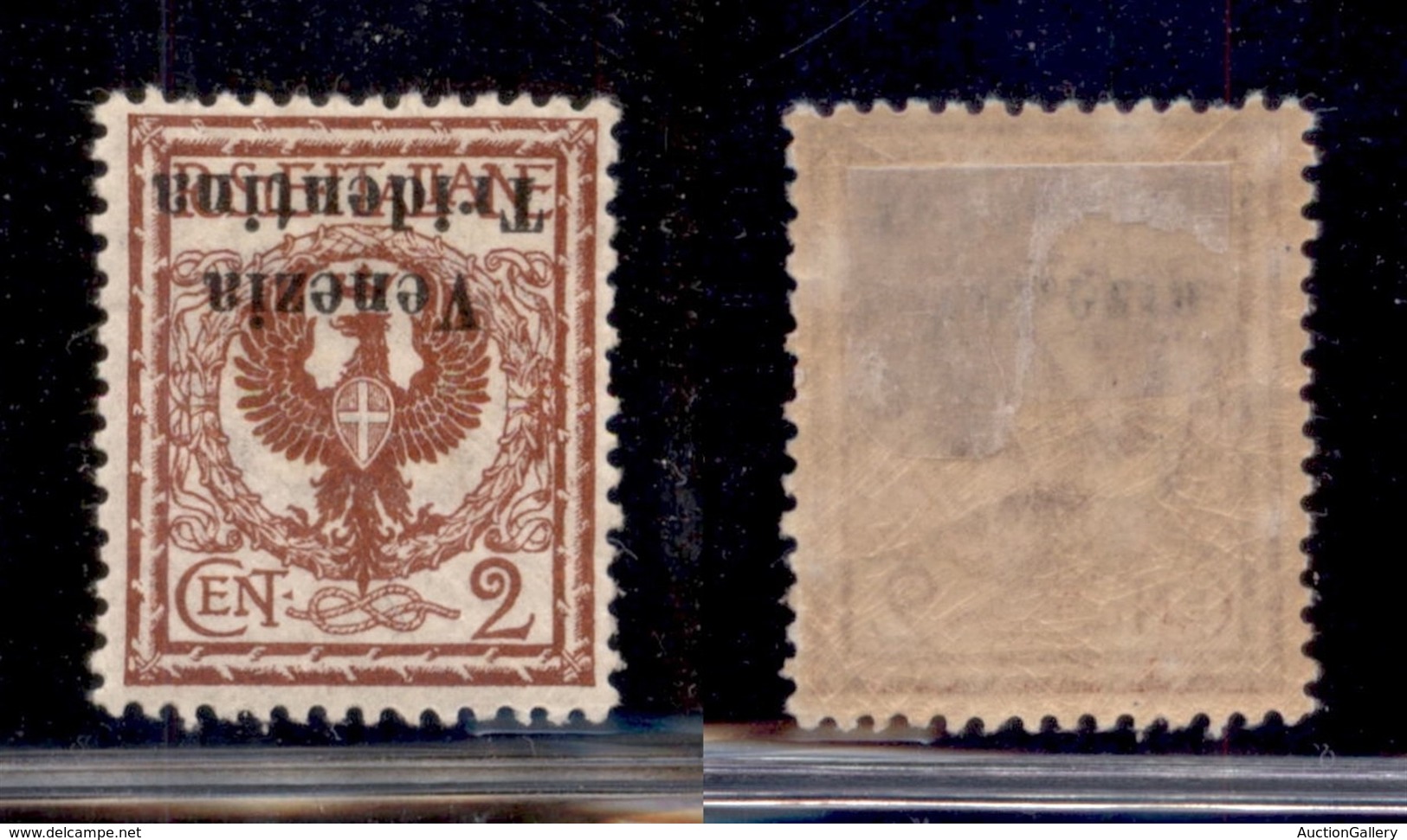 Occupazioni I Guerra Mondiale - Trentino-Alto Adige - 1918 - 2 Cent (20aa) - Soprastampa Capovolta - Gomma Originale (30 - Sonstige & Ohne Zuordnung