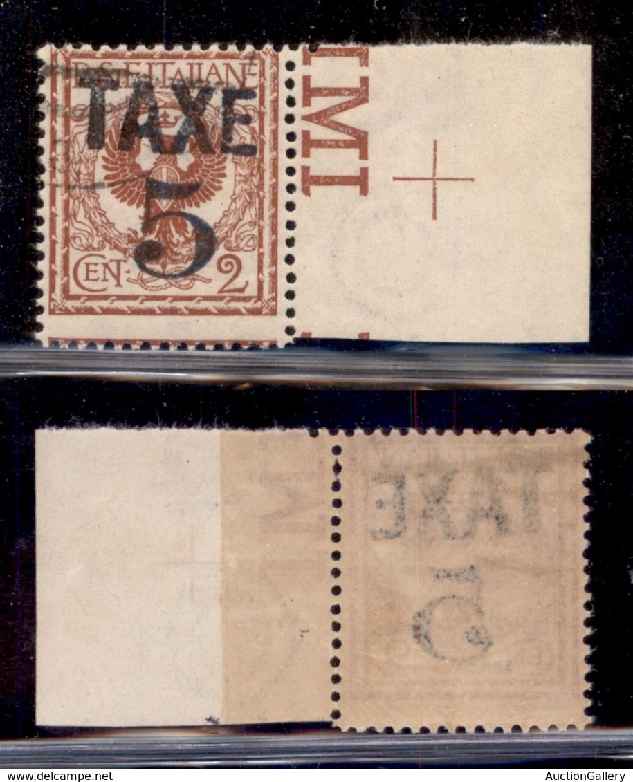 Occupazioni I Guerra Mondiale - Bolzano 3 - 1919 - Taxe 5 Su 2 Cent (75) Bordo Foglio Usato - Other & Unclassified