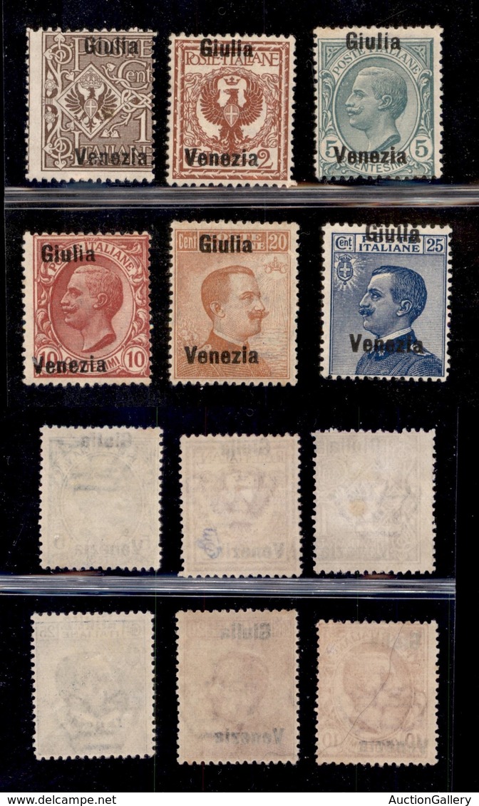 Occupazioni I Guerra Mondiale - Venezia Giulia - 1918/1919 - Giulia Venezia (19d/24d) - 6 Valori - Tutti Nuovi Senza Gom - Andere & Zonder Classificatie