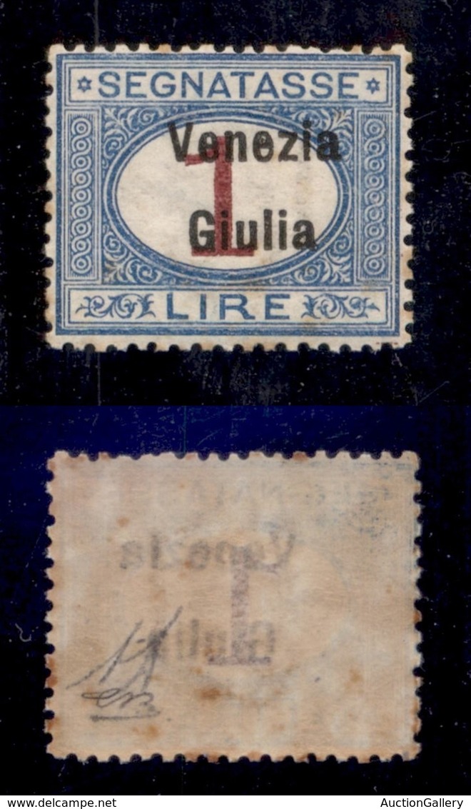 Occupazioni I Guerra Mondiale - Venezia Giulia - Segnatasse - 1919 - 1 Lira (7) - Gomma Originale - Ottimamente Centrato - Sonstige & Ohne Zuordnung