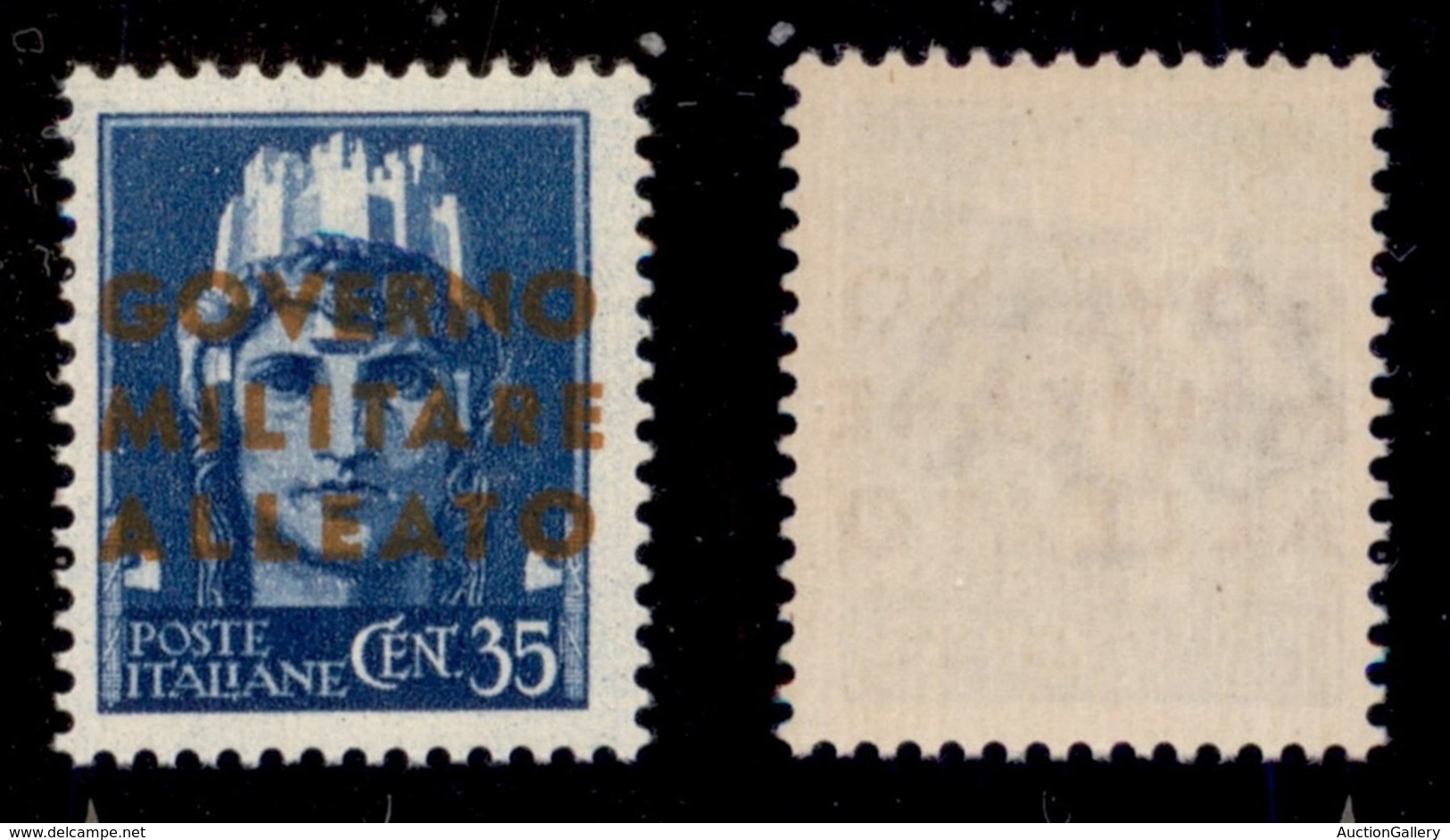 Occupazioni Straniere Di Territori Italiani - Occupazione Anglo-Americana - Napoli - 1943 - 35 Cent (11B) Con Soprastamp - Sonstige & Ohne Zuordnung