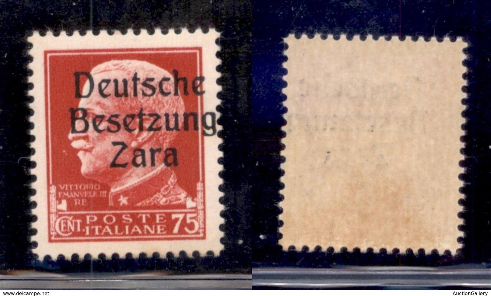 Occupazioni II Guerra Mondiale - Occupazione Tedesca - Zara - 1943 - 75 Cent (8f) - Soprastampa A Destra - Gomma Origina - Other & Unclassified