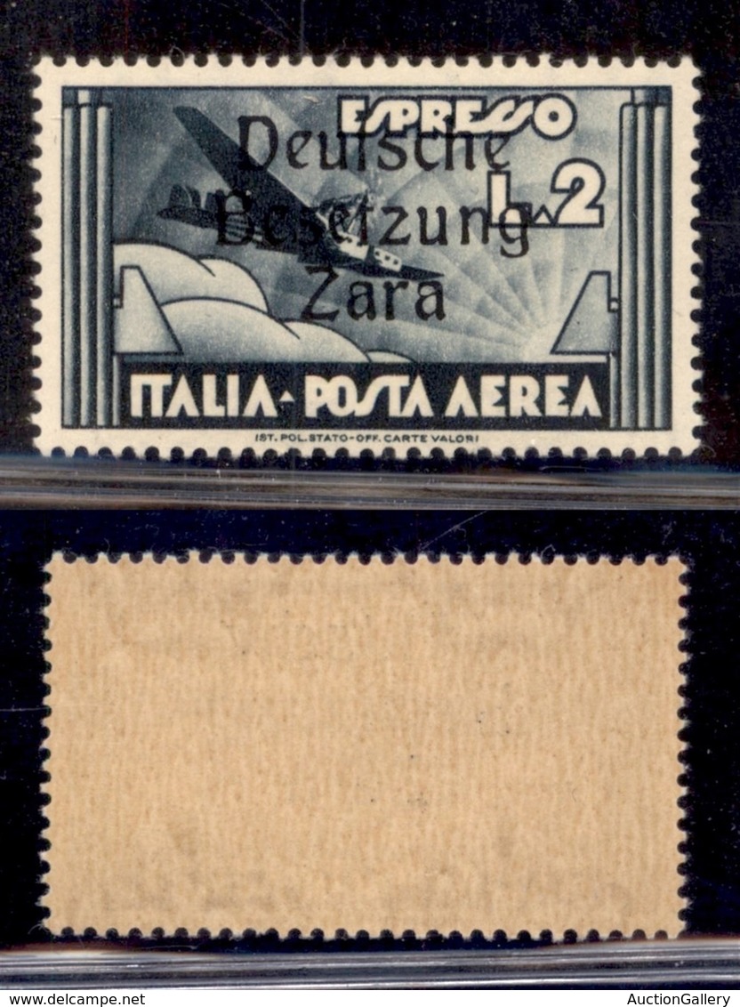 Occupazioni II Guerra Mondiale - Occupazione Tedesca - Zara - Posta Aerea - 1943 - 2 Lire Aeroespresso (9v) E Diversa -  - Andere & Zonder Classificatie