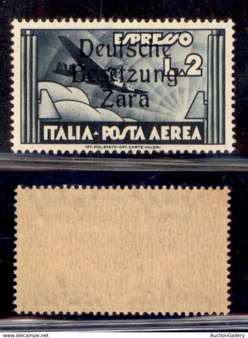 Occupazioni II Guerra Mondiale - Occupazione Tedesca - Zara - Posta Aerea - 1943 - 2 Lire Aeroespresso (9v) E Diversa -  - Sonstige & Ohne Zuordnung