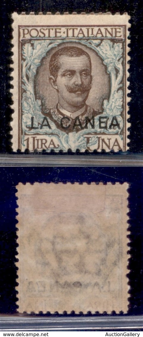 Uffici Postali All'Estero - Levante - La Canea - 1905 - 1 Lira Floreale (12) - Gomma Originale (140) - Andere & Zonder Classificatie