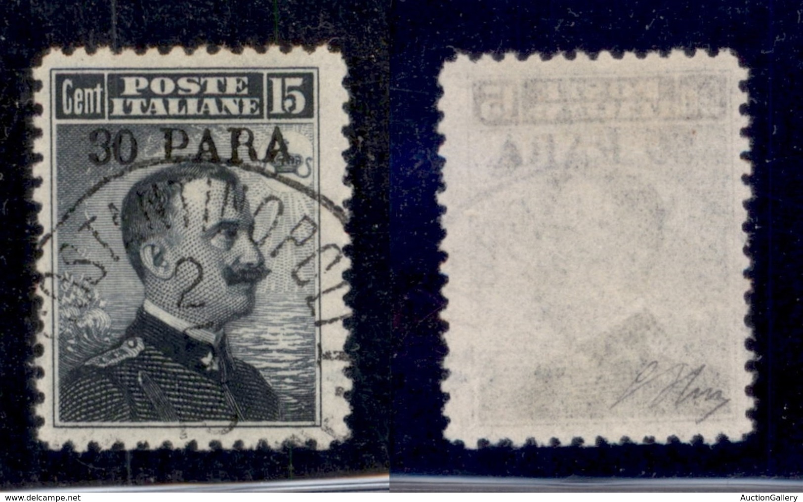Uffici Postali All'Estero - Levante - Costantinopoli - 1908 - 30 Para Su 15 Cent (10) Usato - Olivia (200) - Sonstige & Ohne Zuordnung