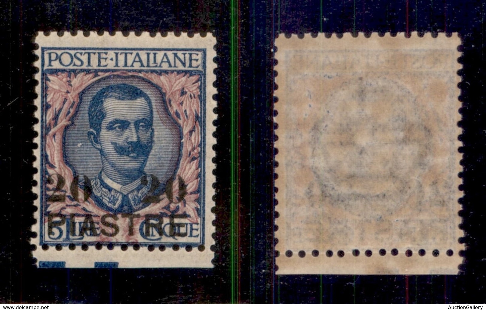 Uffici Postali All'Estero - Levante - Costantinopoli - 1908 - 20 Piastre Su 5 Lire (17) Bordo Foglio - Gomma Integra (65 - Otros & Sin Clasificación