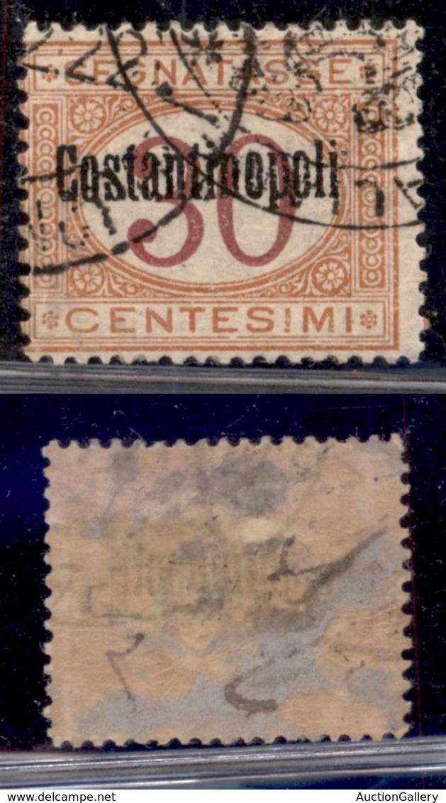 Uffici Postali All'Estero - Levante - Costantinopoli - Segnatasse - 1922 - 30 Cent (2) Usato (140) - Otros & Sin Clasificación