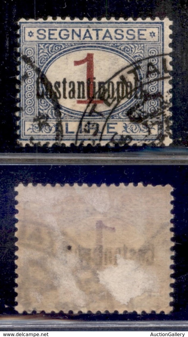 Uffici Postali All'Estero - Levante - Costantinopoli - Segnatasse - 1922 - 1 Lira (4) Usato (140) - Andere & Zonder Classificatie