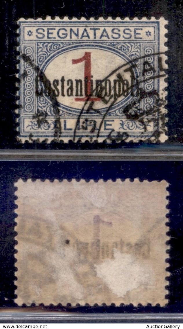 Uffici Postali All'Estero - Levante - Costantinopoli - Segnatasse - 1922 - 1 Lira (4) Usato (140) - Other & Unclassified