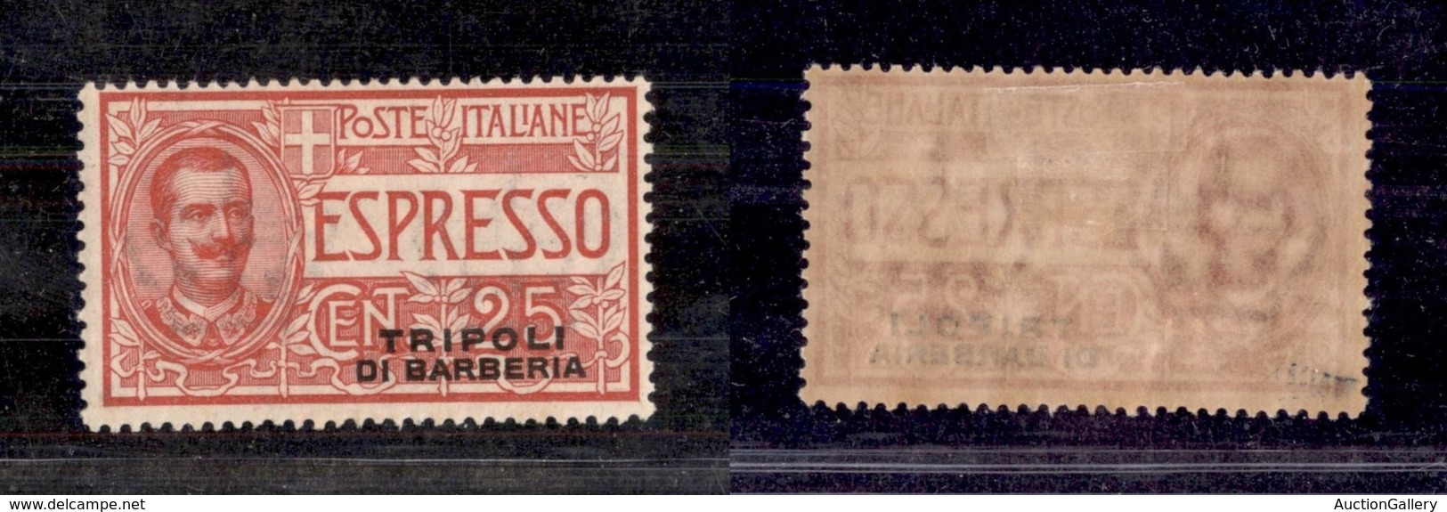 Uffici Postali All'Estero - Tripoli Di Barberia - Espressi - 1909 - Espressi - 25 Cent Soprastampato (1) - Soprastampa I - Sonstige & Ohne Zuordnung