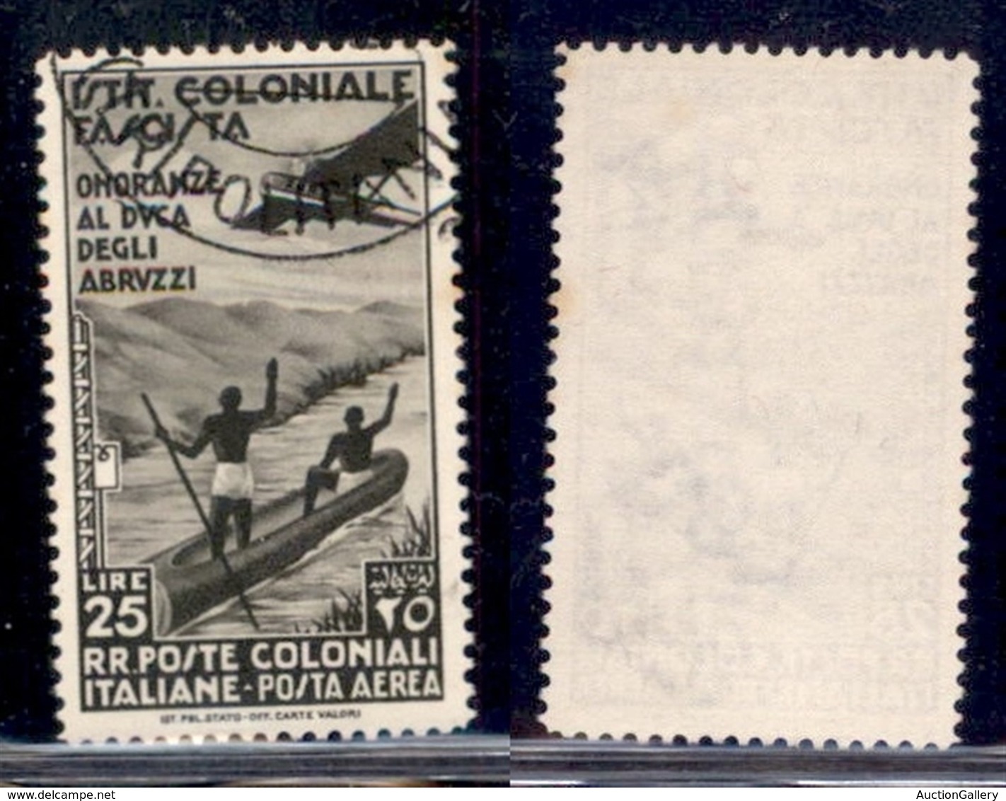 Colonie - Emissioni Generali - Posta Aerea - 1934 - 25 Lire Duca Abruzzi (30) - Usato (300) - Sonstige & Ohne Zuordnung