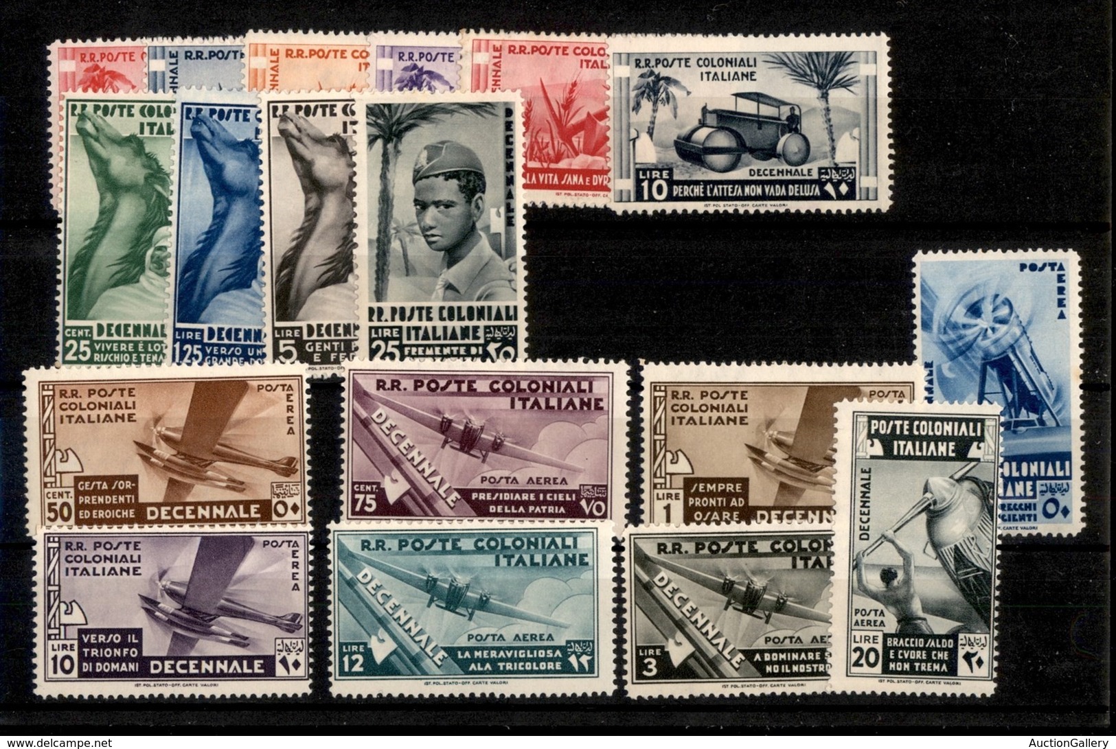 Colonie - Emissioni Generali - 1933 - Decennale (32/41 + Aerea 22/29) - Serie Completa - Gomma Originale (400) - Other & Unclassified