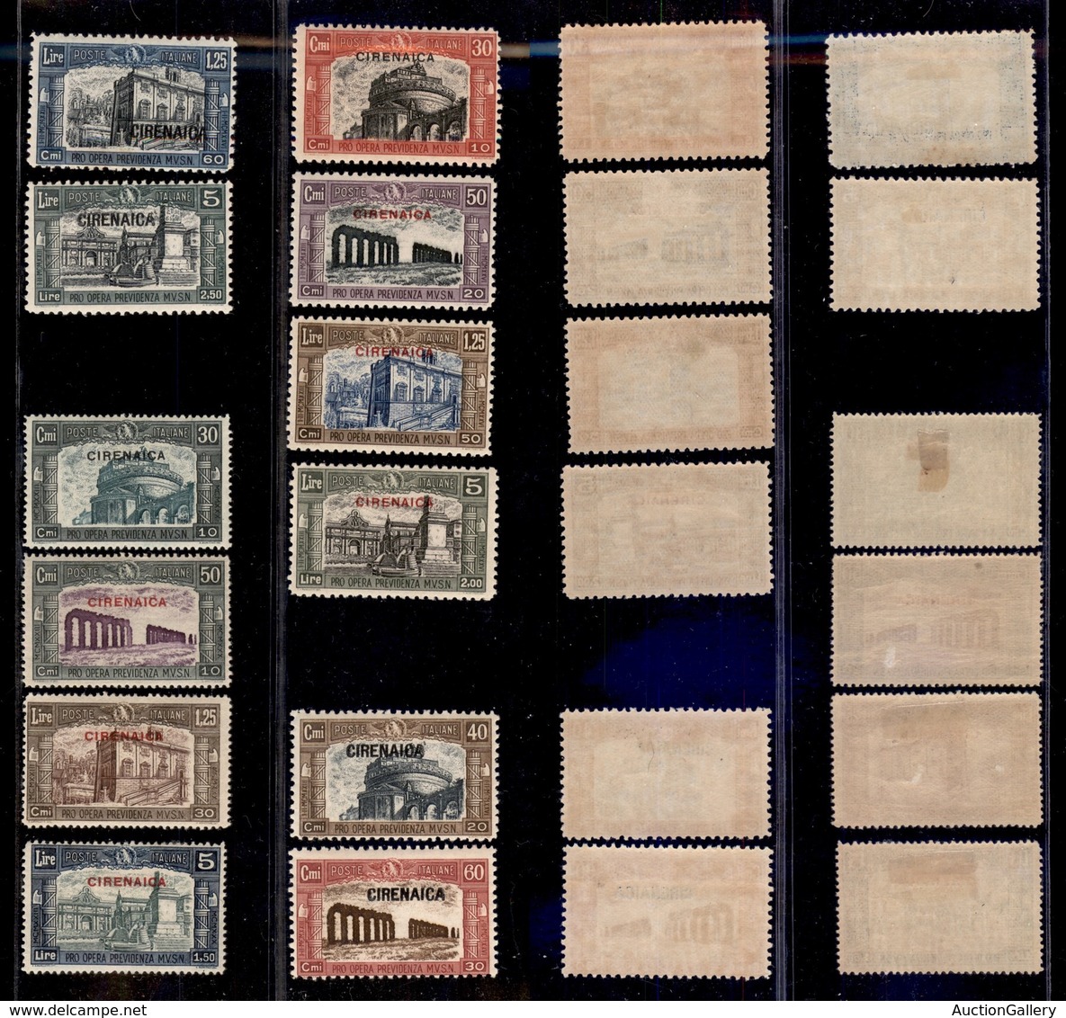 Colonie - Cirenaica - 1927/1930 - Milizia (38/41 + 49/52 + 68/71) - Emissione Completa - 12 Valori - Gomma Originale (41 - Other & Unclassified