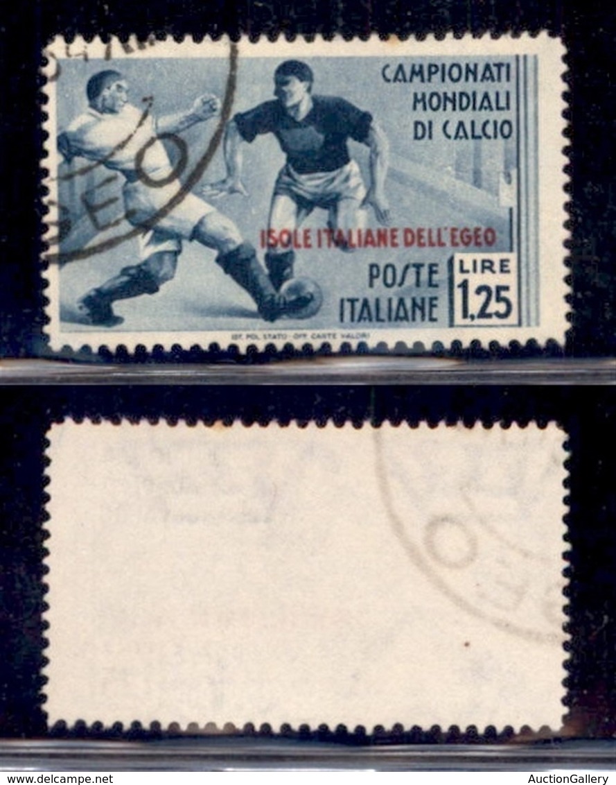 Colonie - Egeo - Emissioni Generali - 1934 - 1.25 Lire Calcio (78) - Usato (260) - Sonstige & Ohne Zuordnung