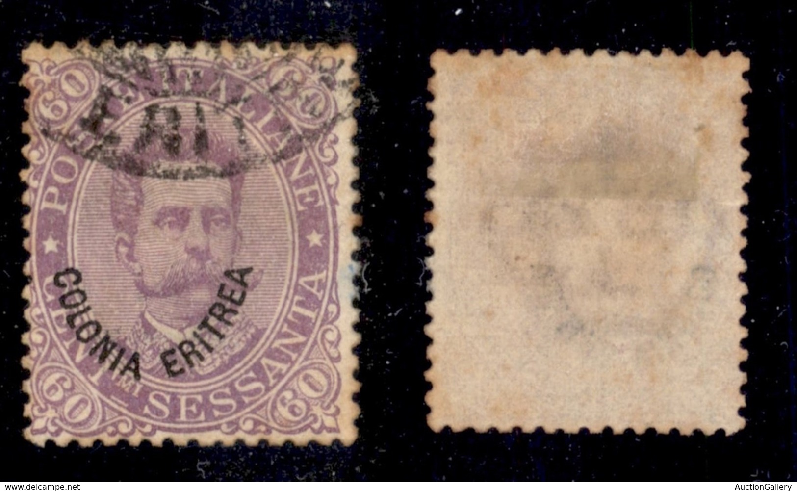 Colonie - Eritrea - 1893 - 60 Cent (9ea) - Usato - Soprastampa Spostata - Sonstige & Ohne Zuordnung