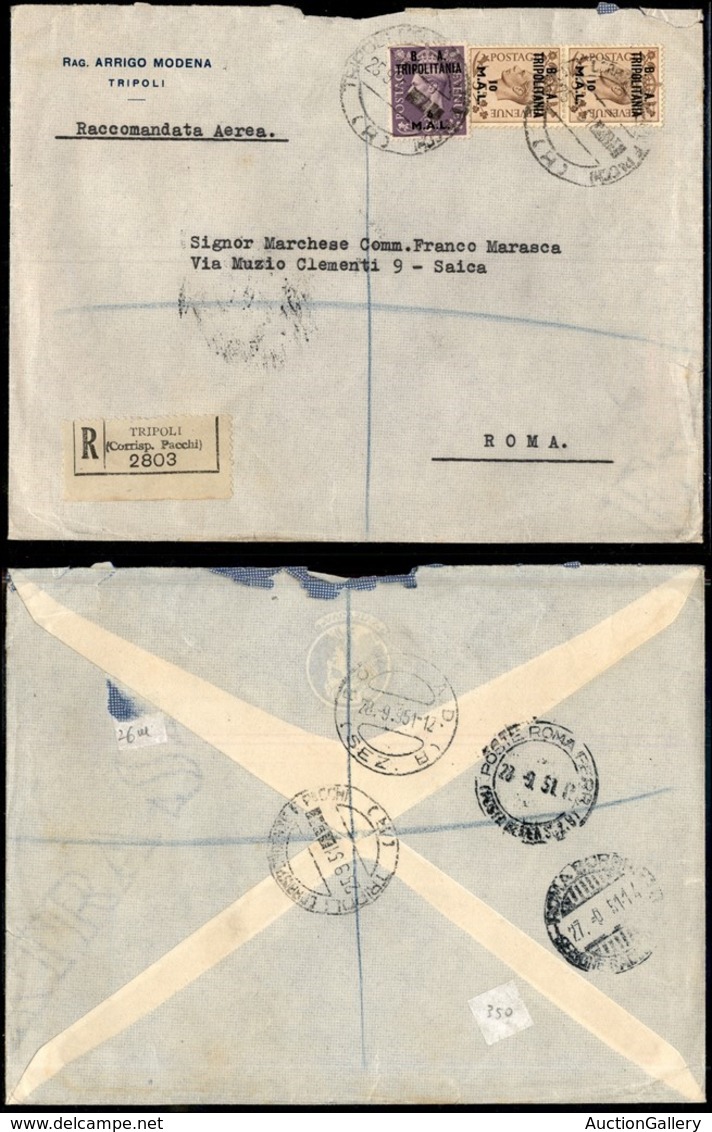 Occupazioni Straniere Delle Colonie - Occupazione Britannica - B.M.A./B.A. Tripolitania - 6 Mal (19) + Coppia Del 10 Mal - Other & Unclassified