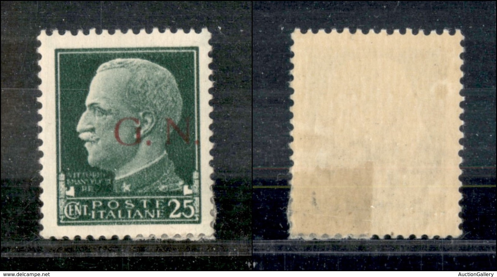 RSI - G.N.R. Brescia - 1943 - 25 Cent (474/Ih) - Con Solo GN - Gomma Originale (380) - Altri & Non Classificati