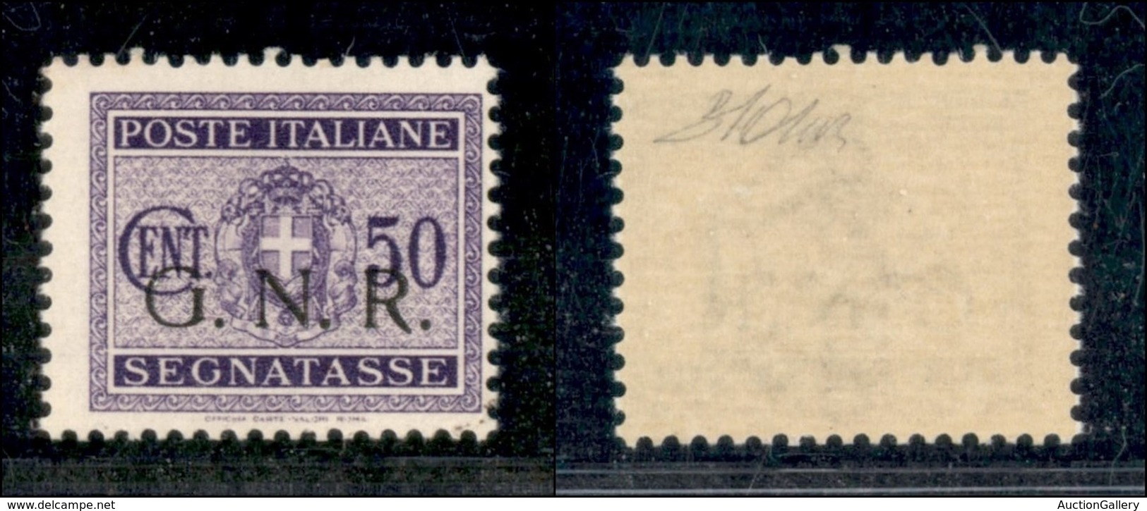 RSI - G.N.R. Brescia - Segnatasse - 1943 - 50 Cent (53/I) - Gomma Integra - Oliva (200) - Andere & Zonder Classificatie