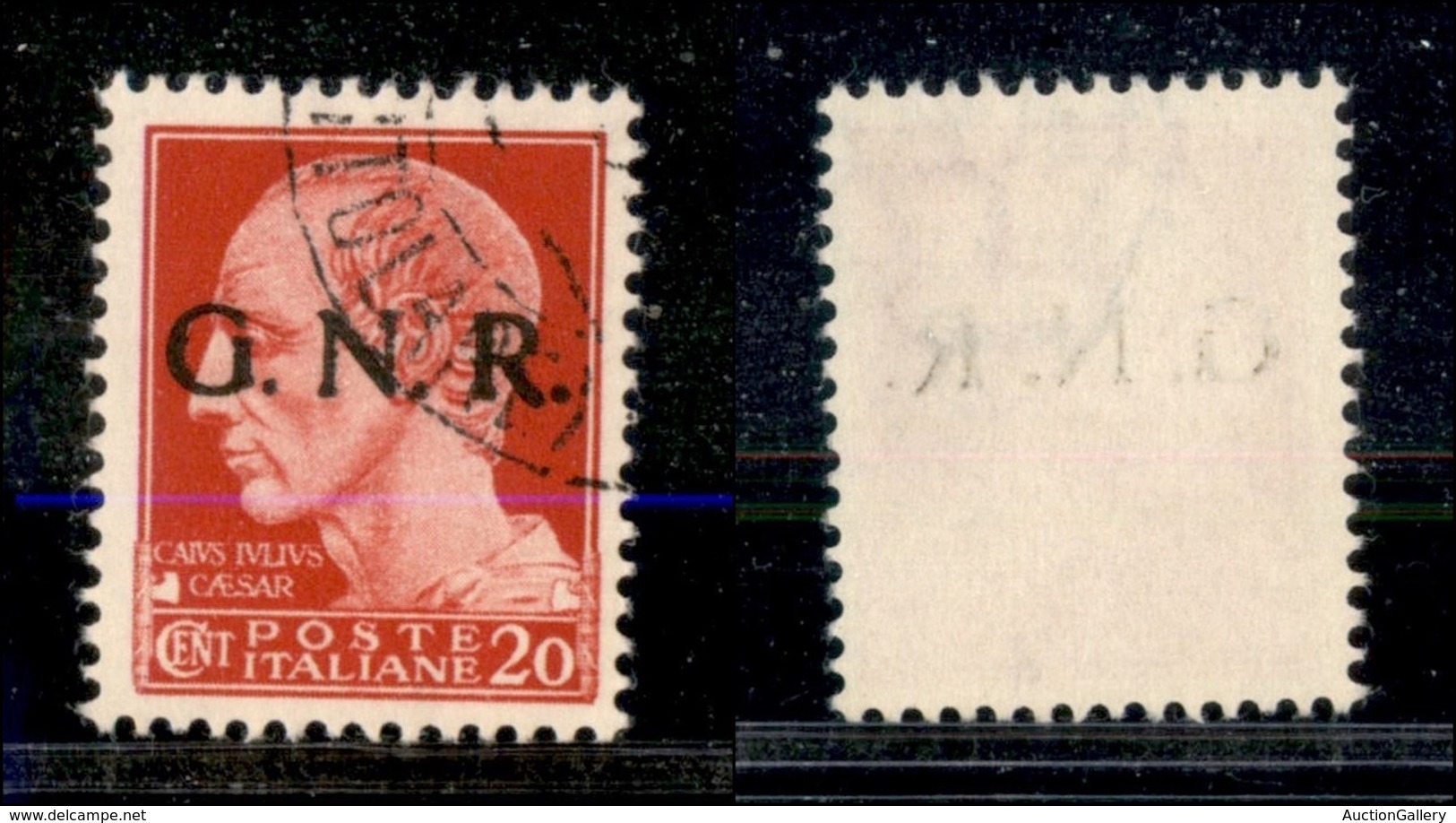 RSI - G.N.R. Verona - 1944 - 20 Cent (473iab) Usato A Verona (Titolare) - Punto Piccolo Dopo G - Andere & Zonder Classificatie