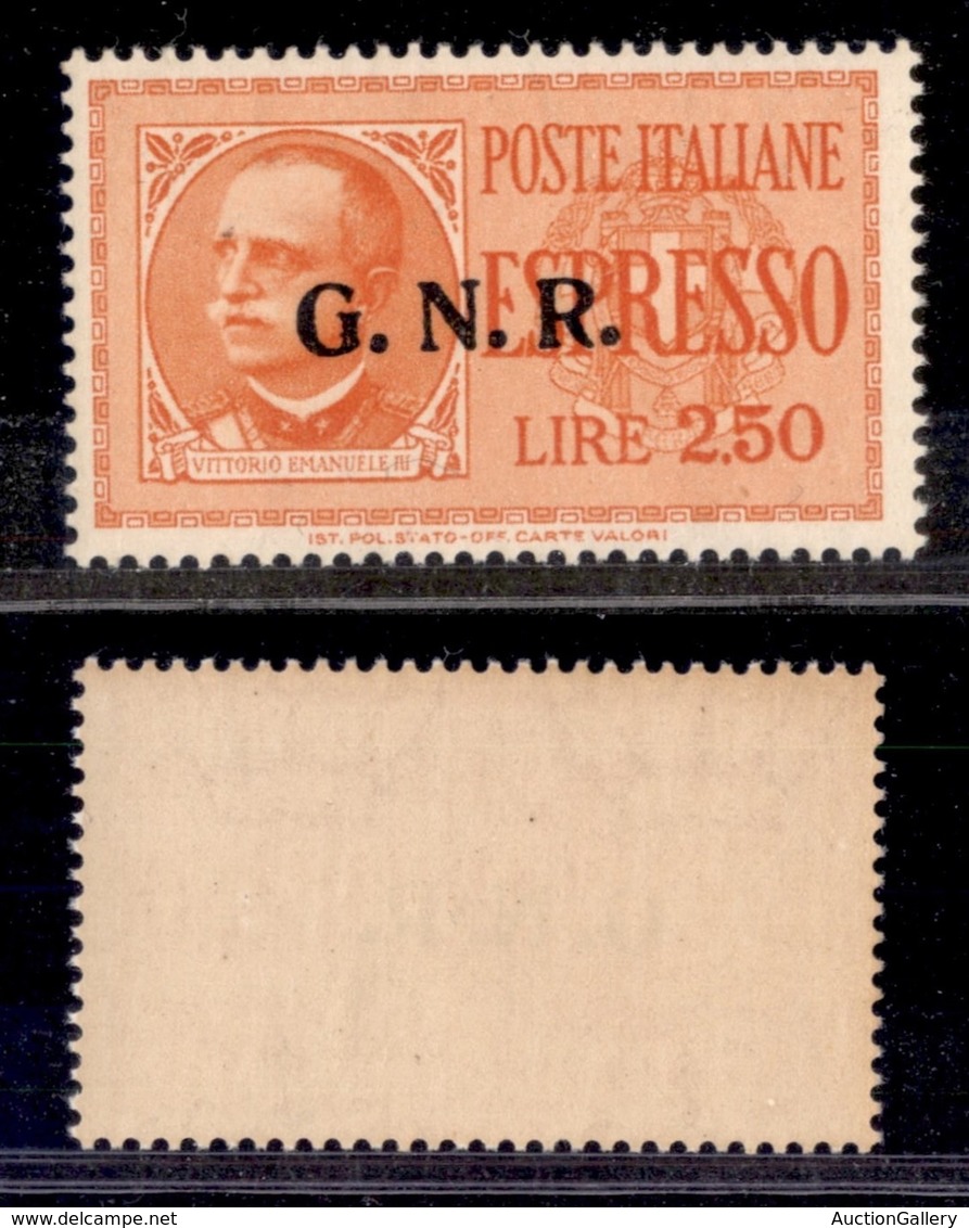 RSI - G.N.R. Verona - Espressi - 1944 - 2,50 Lire (20) - Gomma Integra (700) - Andere & Zonder Classificatie